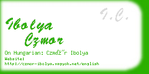 ibolya czmor business card